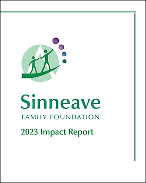 On a white background, is the logo of The Sinneave Family Foundation in green and white. Below it, the text reads, "2023 Impact Report". This is the cover image of the 2023 Impact Report.